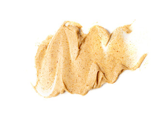 Apricot Scrub Smear Isolated, Body Peeling Cream Sample, Organic Exfoliate Face Mask, Sugar Scrub...