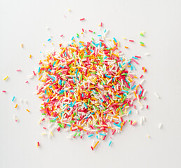 Obraz premium Candy Sprinkle, Donut Rainbow Sprinkles, Sweet Color Glaze, Small Vermicelli