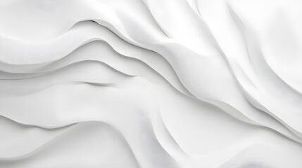 Fototapeta premium Monochrome white background features subtle texture and flowing waves creating a calm and serene atmosphere