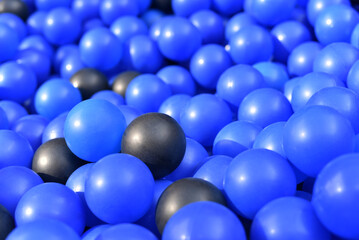 Dry pool with balls. Background