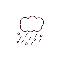 hail outline icon. Linear vector from weather concept. Thin line hail icon isolated on white background