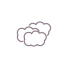altostratus outline icon. Linear vector from weather concept. Thin line altostratus icon isolated on white background