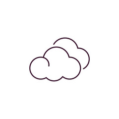 Fototapeta premium cirrus cumulus outline icon. Linear vector from weather concept. Thin line cirrus cumulus icon isolated on white background