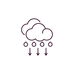 convergence outline icon. Linear vector from weather concept. Thin line convergence icon isolated on white background