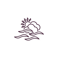 Obraz premium haze outline icon. Linear vector from weather concept. Thin line haze icon isolated on white background