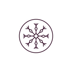 icy outline icon. Linear vector from weather concept. Thin line icy icon isolated on white background