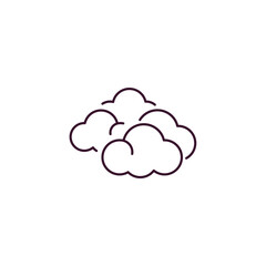 overcast outline icon. Linear vector from weather concept. Thin line overcast icon isolated on white background