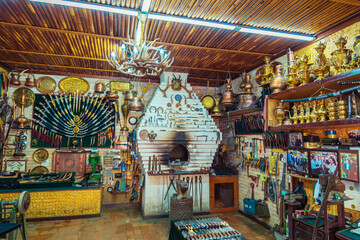 Traditional workshop in the trading domes.