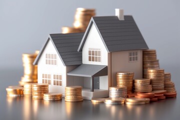 Rising prices for real estate concept