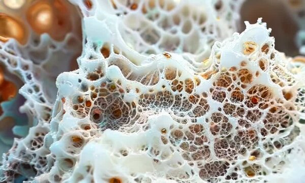 Organic fractals resembling natural patterns, hyperrealistic Video