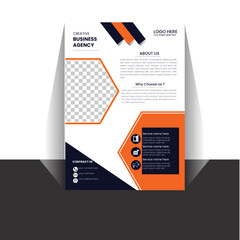 Corporate Flyer Layou tA4-sized vector template background of a corporate business flyer poster pamphlet brochure cover design
