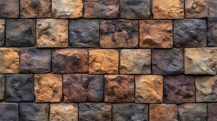 茶色のレンガの壁