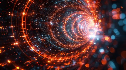 Dynamic Abstract Technology Background Illustration 8K