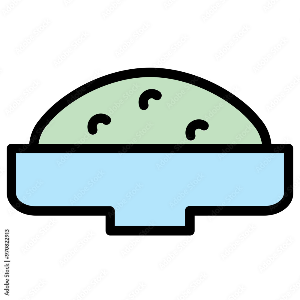 Wall mural pie bakery meal filled outline icon