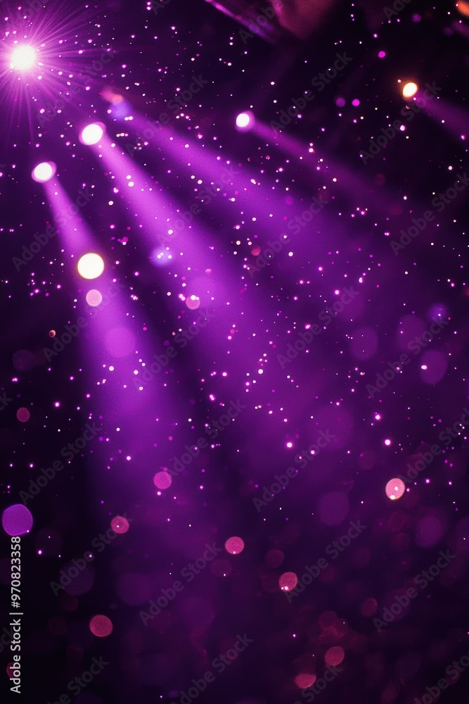 Poster purple stage lights & bokeh