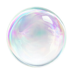 A single iridescent soap bubble