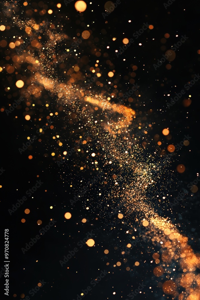 Poster sparkling golden dust