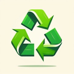 Obraz premium recycle symbol on yellow background