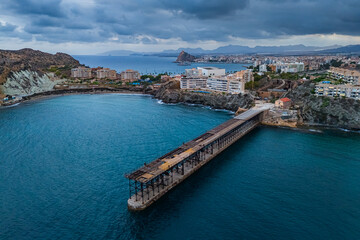 Obraz premium Aerial view of Águilas, Murcia region, Spain, drone view 