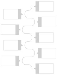 Blank infographic timeline with arrows and flow path.