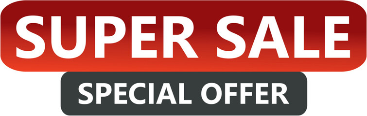 super sale - special offer, red style
