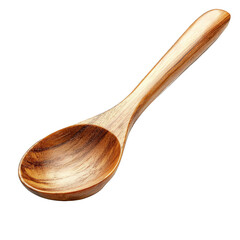 Wooden spoon isolated on transparent background