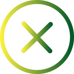 Obraz premium Cross and no icon button