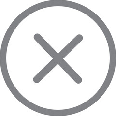 Cross and no icon button