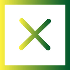 Fototapeta premium Cross and no icon button