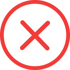 Obraz premium Cross and no icon button