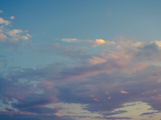 colorful sunset clouds, summer clouds at sunset
