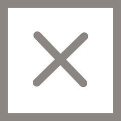 Cross and no icon button