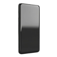 Fototapeta premium Black Smartphone with Blank Screen isolated on transparent background