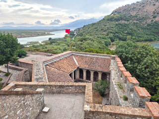 View from the castle at Butrint archeological site in Albania