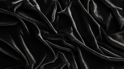 Fototapeta premium A seamless black velvet texture, rich and soft