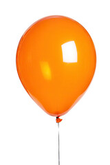 Orange balloon against a black background
