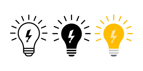 Bulb icon. Light Bulb sign. for mobile concept and web design. vector illustration on white background.