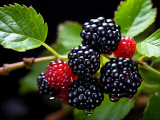 Black berry fruit from nature flora

