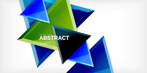 Triangle glass shapes geometric abstract background. Vector Illustration For Wallpaper, Banner, Background, Card, Book Illustration, landing page