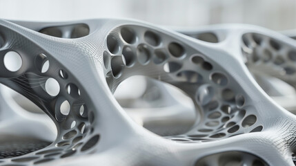 Abstract close-up of organic lattice structure