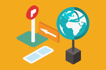 illustration of a icon with shadow