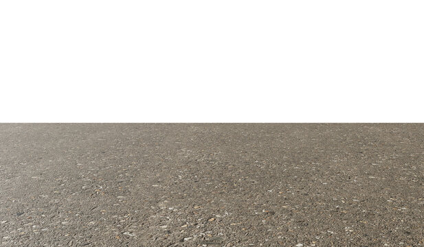 Empty pedestrian road rock sidewalks in PNG isolated on transparent background..