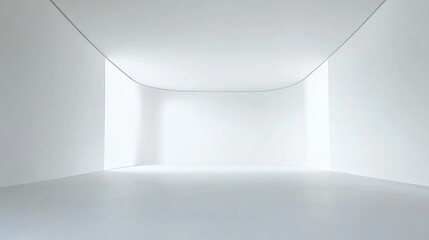 A fully empty white background with a plain surface,