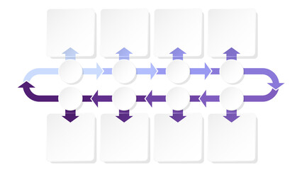 Modern infographic with 8 steps, process or options.