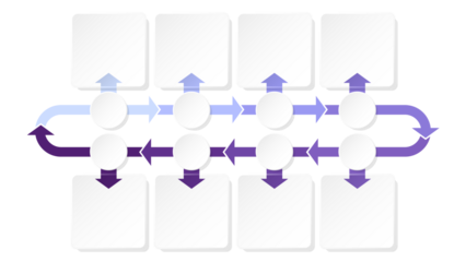 Modern infographic with 8 steps, process or options.