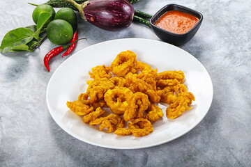 Golden fried squid crispy tempura