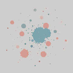 Adobe Illustrator Artwork Design a minimalist texture with scattered watercolor splatters in a muted color palette.