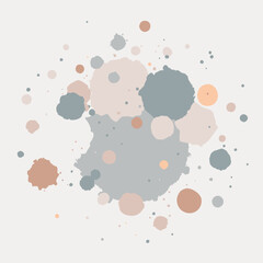 Adobe Illustrator Artwork Design a minimalist texture with scattered watercolor splatters in a muted color palette.