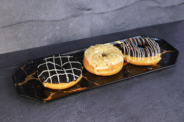 chocolate Donuts on a plate