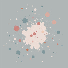 Adobe Illustrator Artwork Design a minimalist texture with scattered watercolor splatters in a muted color palette.